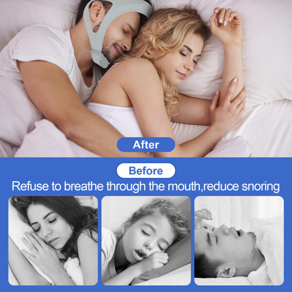 Upgraded Anti Snoring Chin Strap,Chin Strap for CPAP Users Adjustable and Breathable Chin Strap Provide The Effective Snoring Solution to Stop Snoring Sleep Aid Snore Reducing Aid for Woman and Men. - Image 4