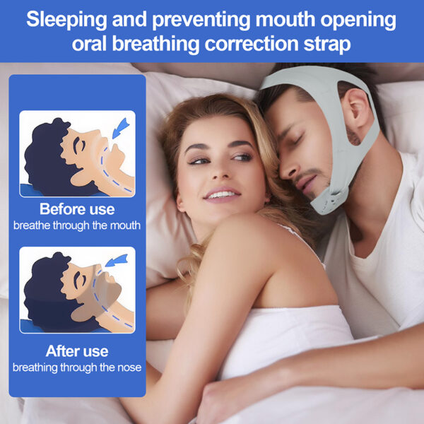 Upgraded Anti Snoring Chin Strap,Chin Strap for CPAP Users Adjustable and Breathable Chin Strap Provide The Effective Snoring Solution to Stop Snoring Sleep Aid Snore Reducing Aid for Woman and Men. - Image 7